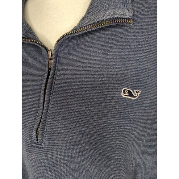 Vineyard Vines preppy mens quarter zip navy saltwater sweatshirt pullover XXL - Picture 2 of 8
